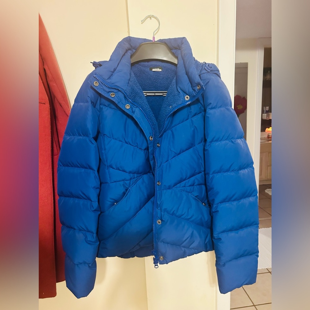 J Crew Puffer Coat - Blue